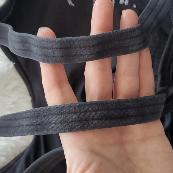 26. Free People Scoop Neck Good Karma Bra Washed Black - Picture 8 of 14